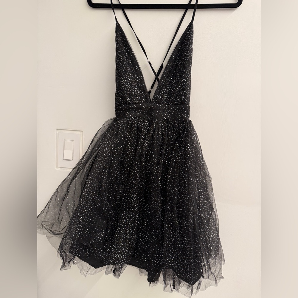Black Sparkly Tulle Dress